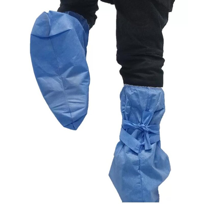 Disposable Boot Covers Manufacturer - Anti-slip Non Woven Breathable Waterproof SMS with Straps