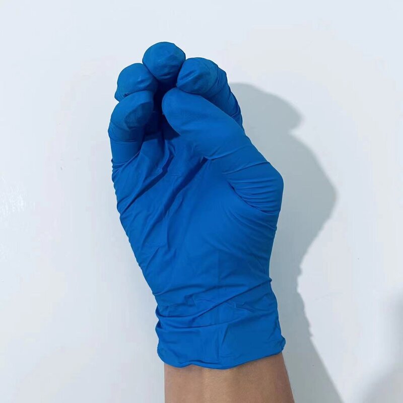 Disposable Nitrile Gloves Manufacturer - Food Grade Powder-Free 4mil 5mil Dark Blue Medical Consumables