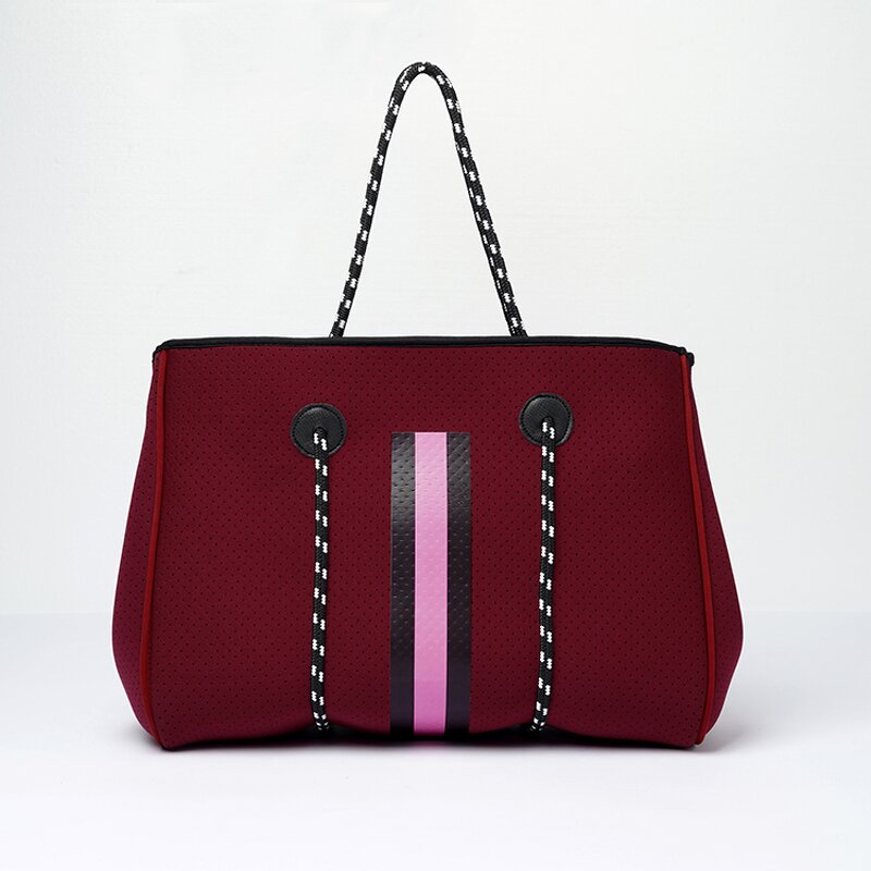 Women's Crossbody Beach Bag Manufacturer - Custom Low MoQ Luxury Perforated Large Neoprene Shoulder Tote