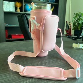 Insulated Tumbler Mug Holder Manufacturer - New Arrival 40OZ Outdoor Sports Neoprene Crossbody Water Bottle Cover
