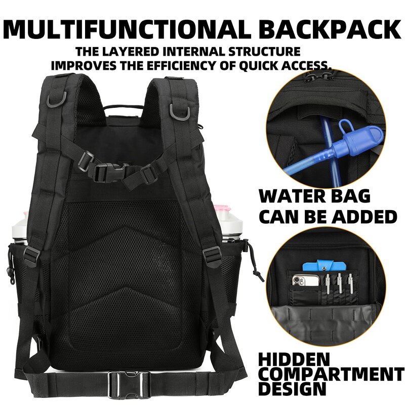 Outdoor Tactical Backpack Manufacturer - Custom 45L 25L Assault Pack Fitness Gym Sports Molle