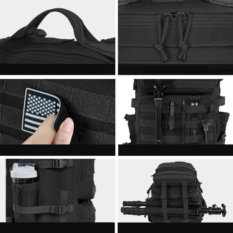 Heavy Duty Tactical Backpack Manufacturer - Molle Hiking Rucksack Bug Out Bag Water Resistant Large Day for Men