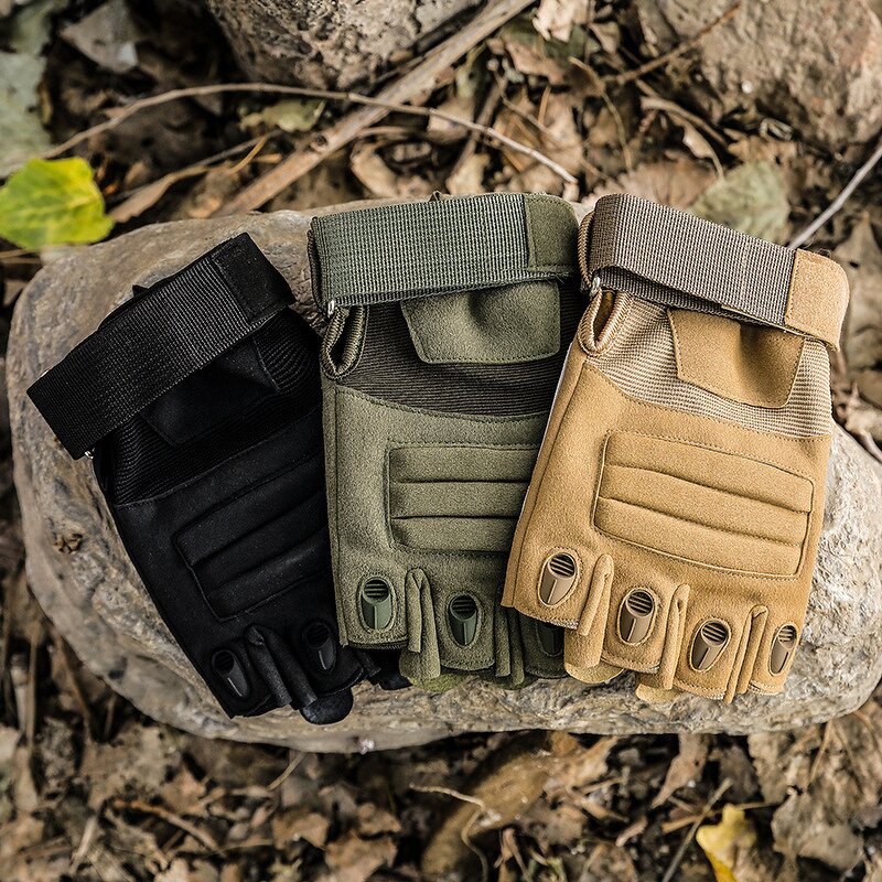 Fingerless Tactical Gloves Manufacturer - Leather Half Finger