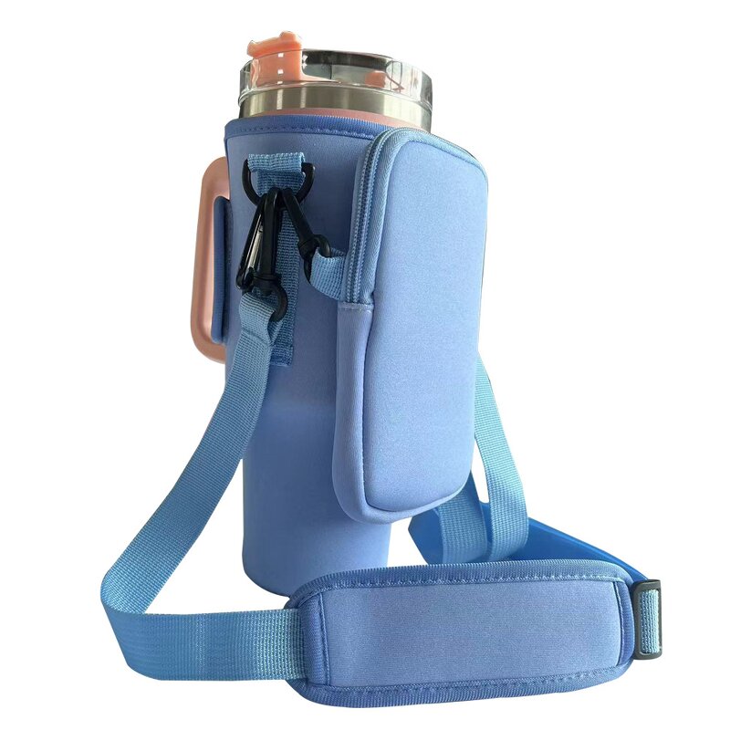 Insulated Tumbler Mug Holder Manufacturer - New Arrival 40OZ Outdoor Sports Neoprene Crossbody Water Bottle Cover