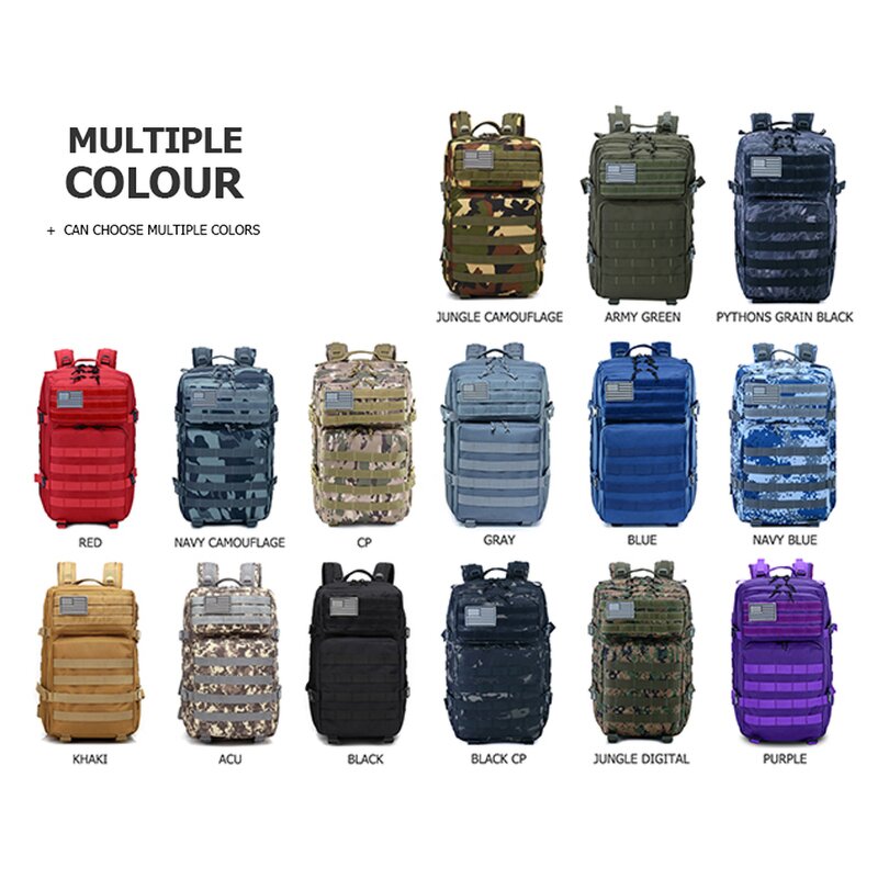 Fitness Tactical Backpack Manufacturer - Custom Logo Sports Bug Out Bag Survival Molle Gear Gym