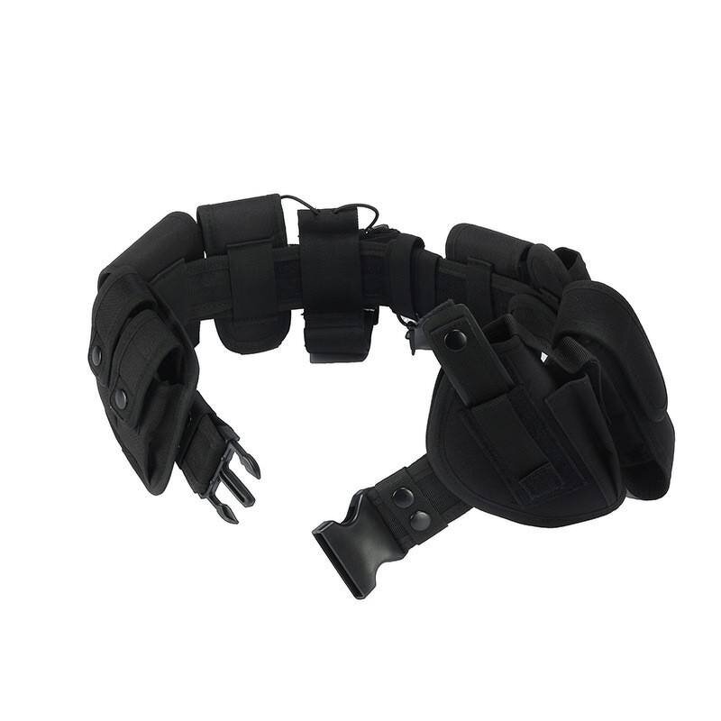 Outdoor Tactical Belt Manufacturer - Custom Luxury Oxford Fabric Heavy Duty Security Buckle Black
