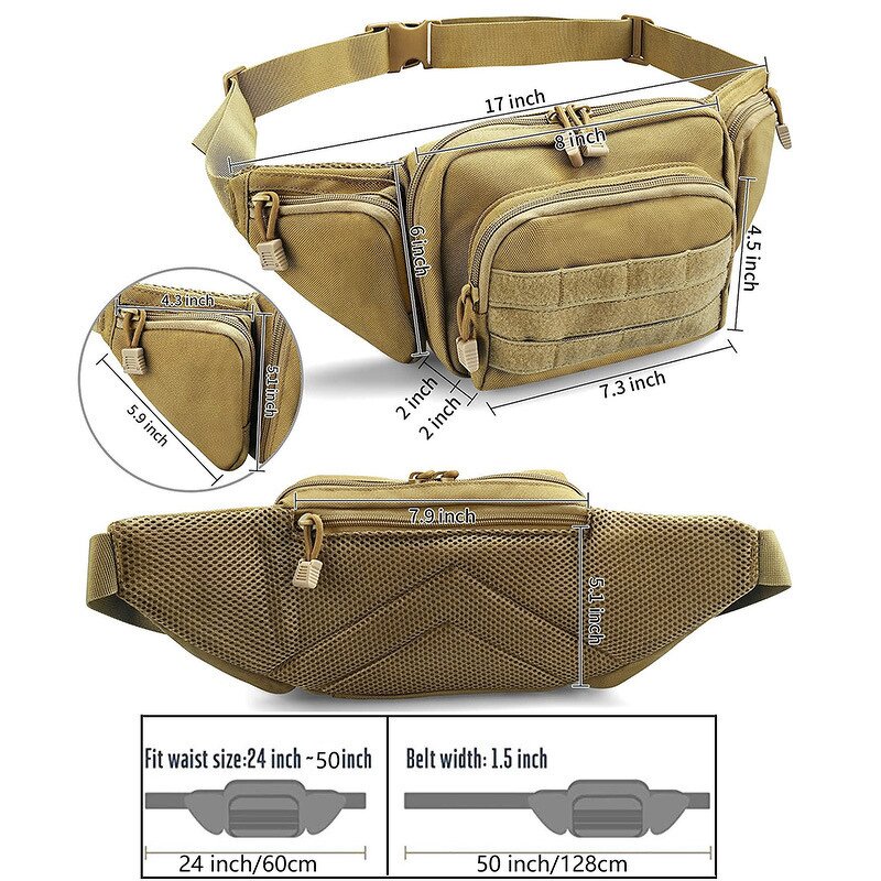 Outdoor Waist Bag Manufacturer - Mountaineering Leisure Running Sports Riding Multi-function Tool One-shoulder Tactical