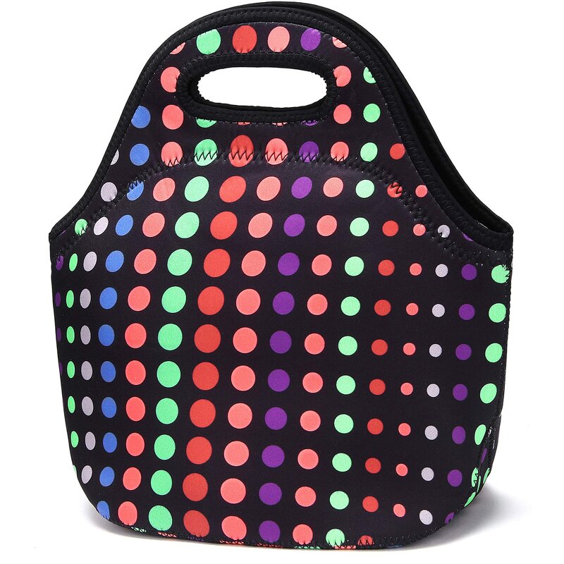 Neoprene Lunch Bag Manufacturer - Custom Logo High Quality Eco Friendly School Thermos Food Black Red for Children