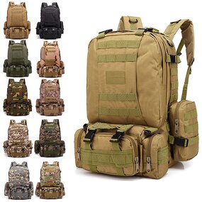 Tactical Backpack Manufacturer - Multi-function 3D Hiking Urban Molle System Coyote Patches Grey 40l-80l 900d