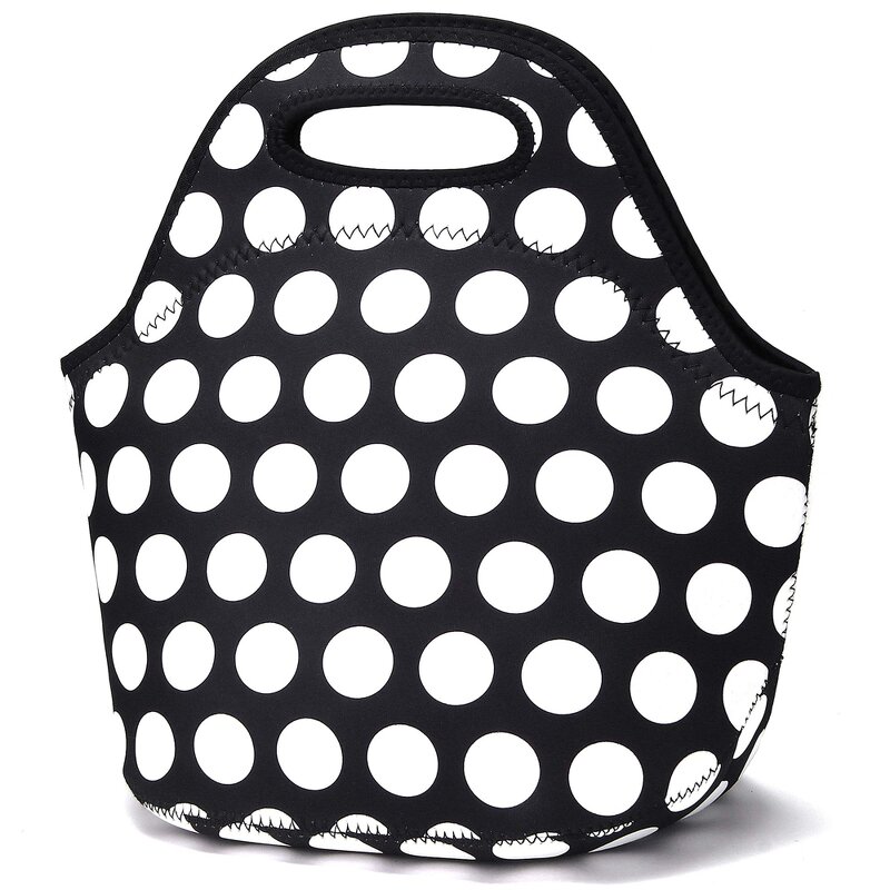 Neoprene Lunch Bag Manufacturer - Custom Logo High Quality Eco Friendly School Thermos Food Black Red for Children