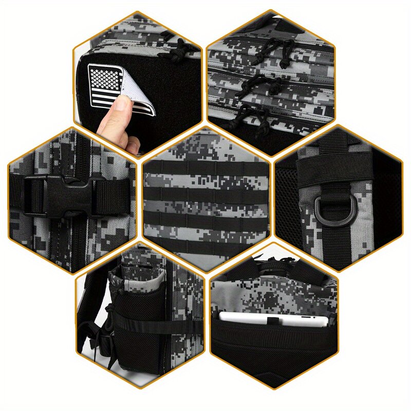 Outdoor Tactical Hiking Backpack Manufacturer - Custom Wholesale Adult Men's Waterproof Survival Travel 45L Camouflage