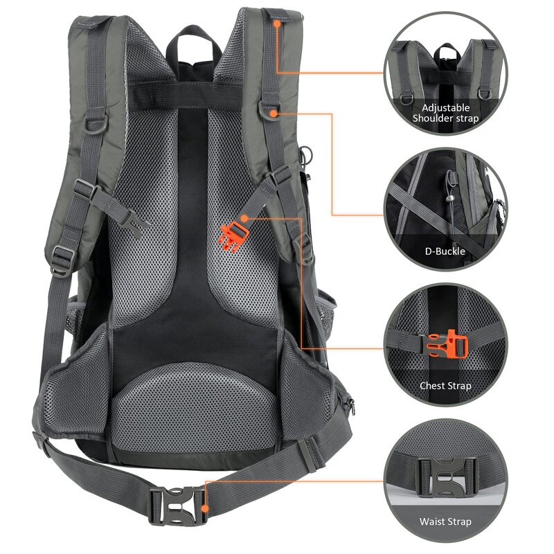 Nylon Hiking Backpack Manufacturer - Custom Outdoor Sport Camping Waterproof 45L Bag