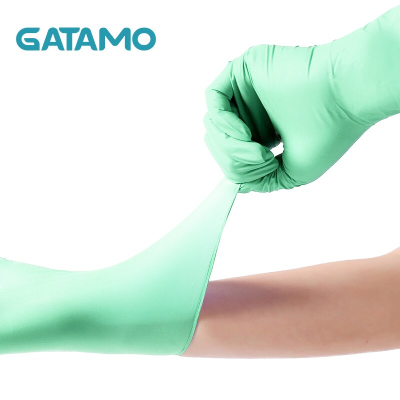 Disposable Nitrile Gloves Manufacturer - Tattoo Beauty Salon Pink Green Purple Translucent Powder Free Composite