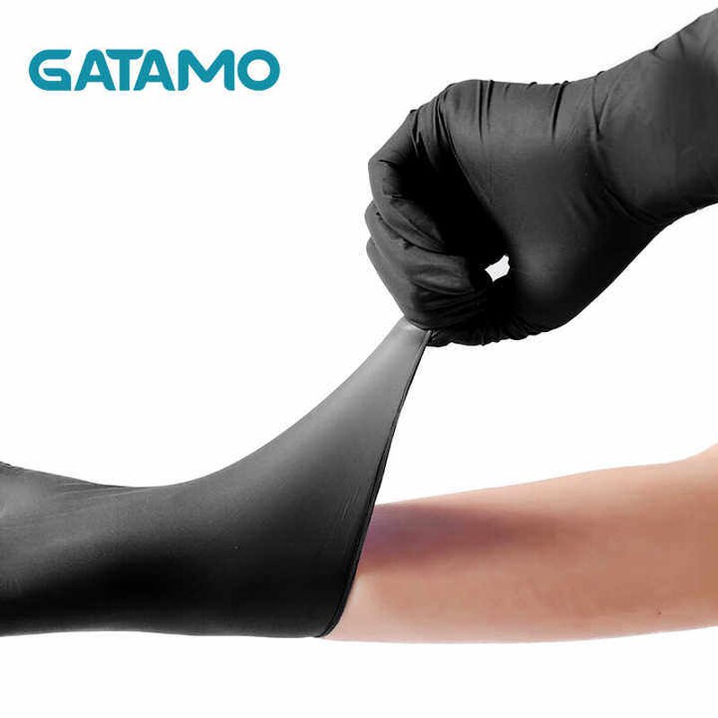 Disposable Nitrile Gloves Manufacturer - Food Grade Bulk 4 5mil 6mil 7mil for Household Food Powder Free Black