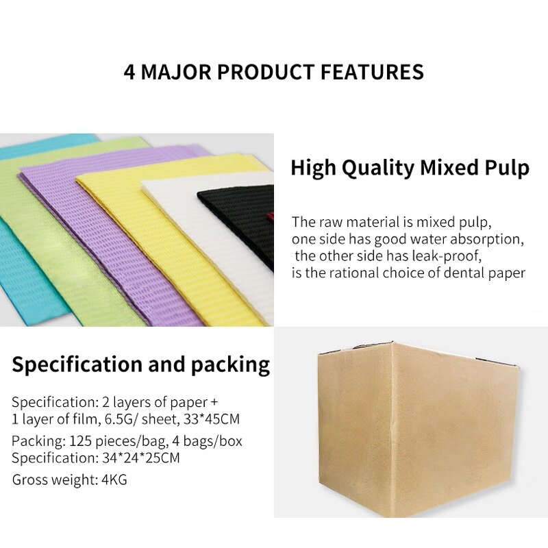 Disposable Dental Bibs Manufacturer - Beauty Salon Nails Colorful Tattoo Pad Waterproof Black Non Woven