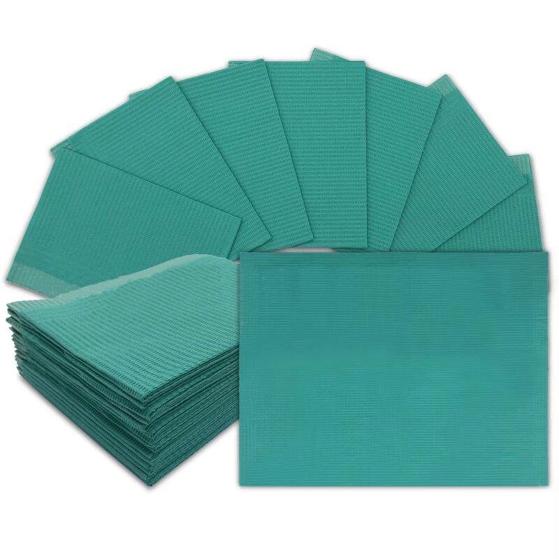 Disposable Dental Bibs Manufacturer - Colorful Adult for White 3 Ply Paper Waterproof Dental Products Patient