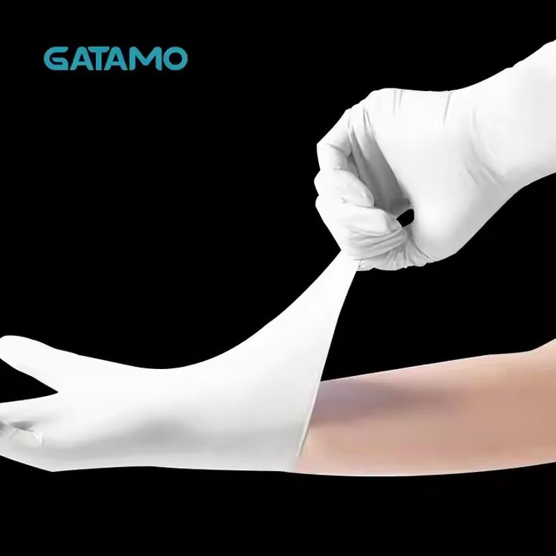 Disposable Nitrile Gloves Manufacturer - White Industrial Desechables Guantes De Trabajo Powder Free Blend