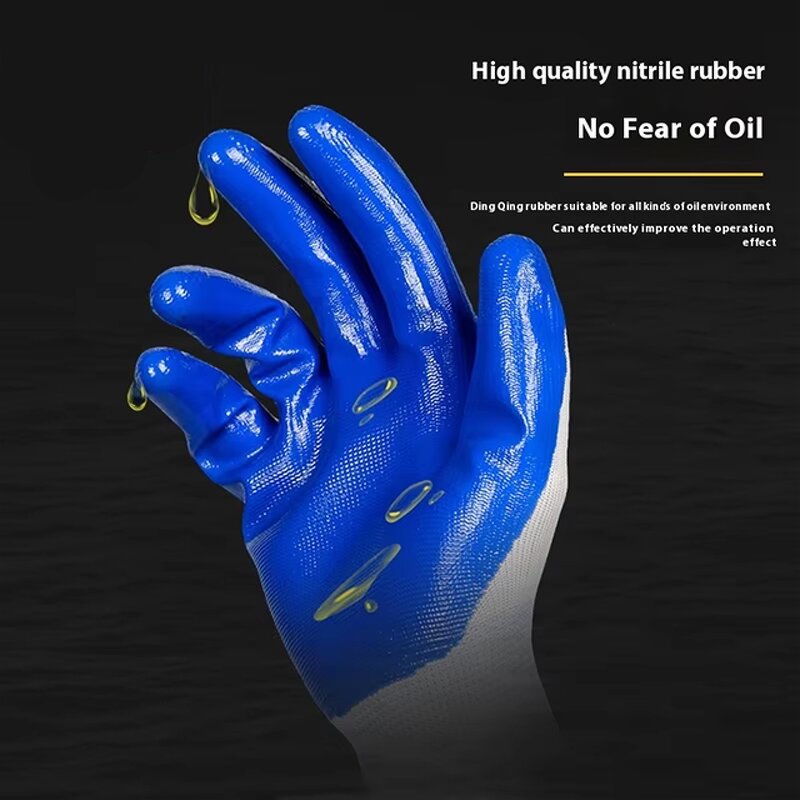 Safety Protective Hand Gloves Manufacturer - Custom Heavy Duty Men Workers Labor Nitrile Coating Work