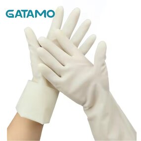 Disposable Gloves Manufacturer - Safe Durable for Household Kitchen Cleaning Dish Washing Long Green Rubber Latex Nitrile