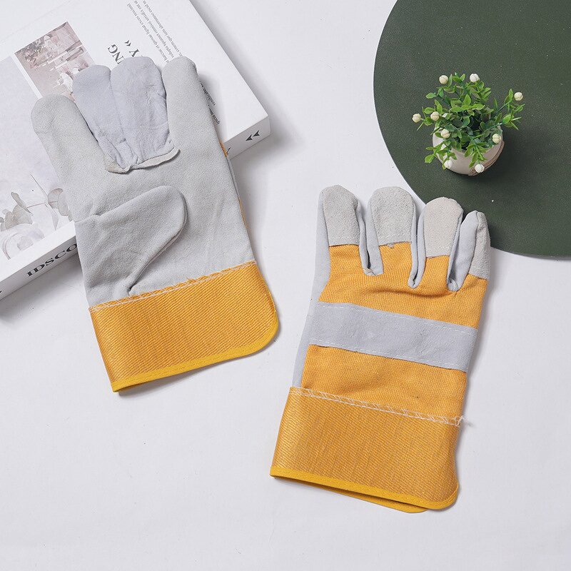 Welder Work Gloves Manufacturer - Sheepskin Cowhide Short Wear Resistant Heat Insulation Electric Welding