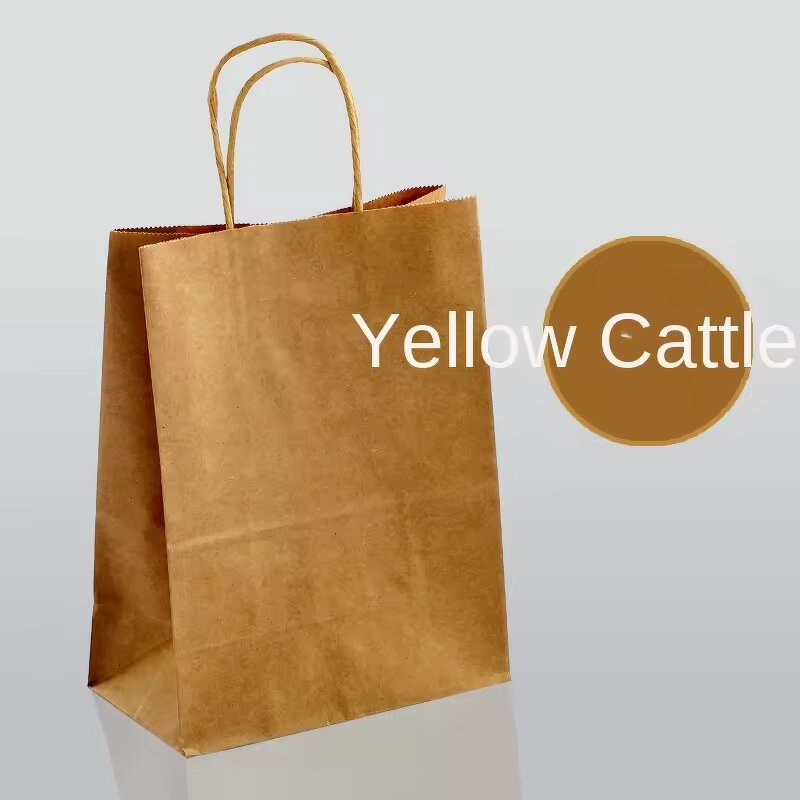 Kraft Paper Bags Manufacturer - Custom Logo Printed with Handles for Gift Packaging in Brown Black White