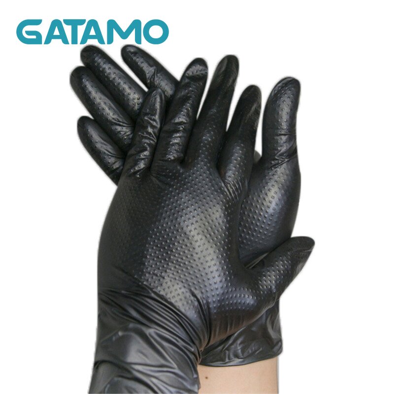 Disposable Nitrile Gloves Manufacturer - Diamond Grip for Garage Shop Industry Auto Electronics Repair Thickened Mechanic