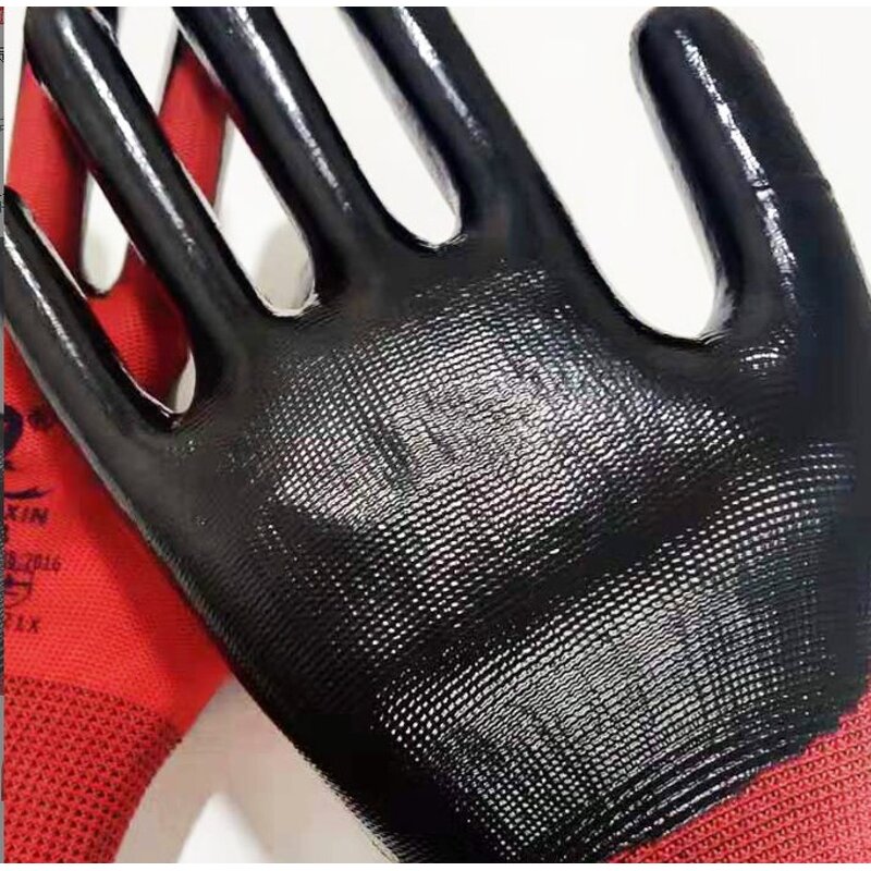 Safety Work Gloves Manufacturer - Nitrile Polyester Shell Coated for Garden Construction Industrial