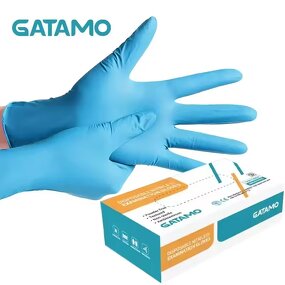 Disposable Nitrile Gloves Manufacturer - with Coating Blue Waterproof Durable for Hand and Arm Protection