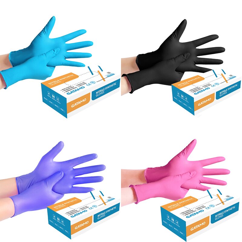 Disposable Nitrile Gloves Manufacturer - Blue China 100% Colored Non Powder Free for Food Service Examination