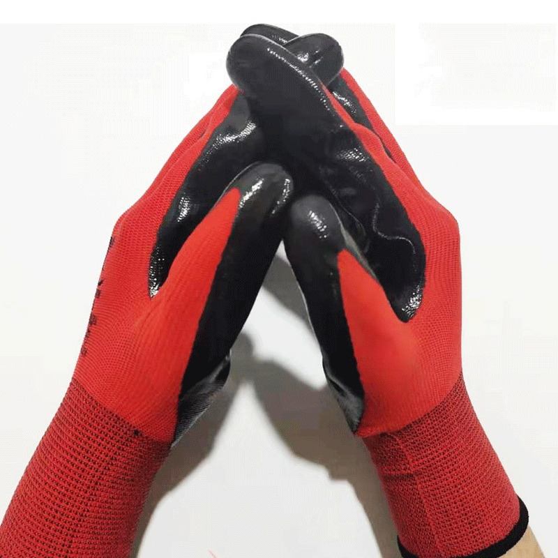 Safety Work Gloves Manufacturer - Nitrile Polyester Shell Coated for Garden Construction Industrial