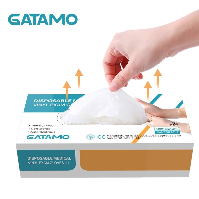 Disposable Vinyl Gloves Manufacturer - Clear protection Examination Powder Free Plastic Industrial Rubber Transparent Medical PVC
