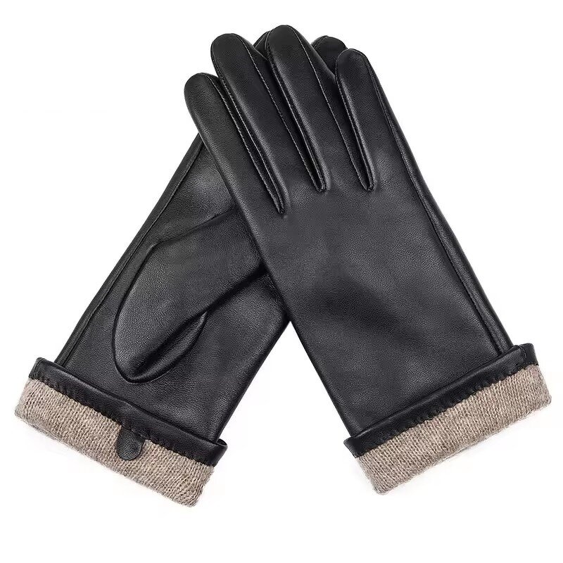 Leather Gloves Manufacturer - OEM Ladies Women Wholesale Fashion Genuine Lambskin Sheepskin Driving Wool Lining Winter