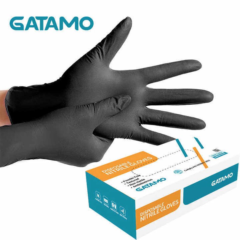 Disposable Nitrile Gloves Manufacturer - Wholesale Guantes De Nitrilo Black Examination Cleaning Powder Free