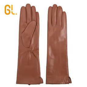 Leather Gloves Manufacturer - Rabbitfur Lining Bike Driving Black Fashion Suede
