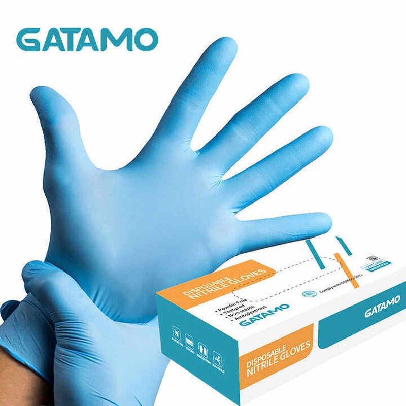 Disposable Nitrile Gloves Manufacturer - 100 Pcs Blue Powder Free Cheap Exam Pure for Dental Examination