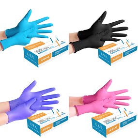 Disposable Nitrile Gloves Manufacturer - Wholesale Guantes De Nitrilo Black Examination Cleaning Powder Free