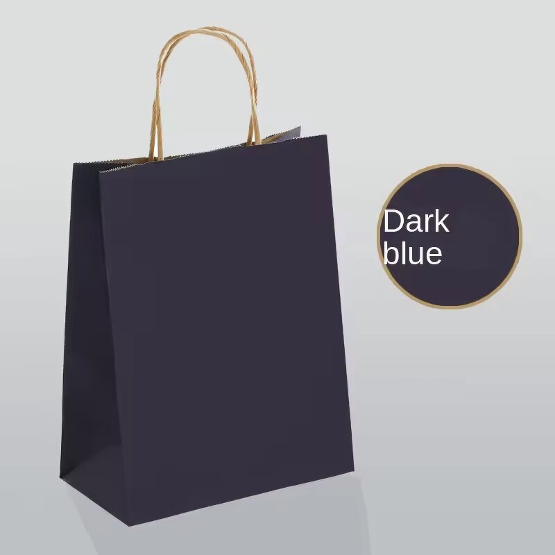 Kraft Paper Bags Manufacturer - Custom Logo Printed with Handles for Gift Packaging in Brown Black White