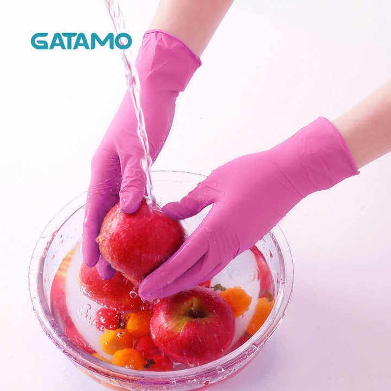 Disposable Gloves Manufacturer - Pink Vinyl Powder Free Food Grade Vinyl Nitrile Blend