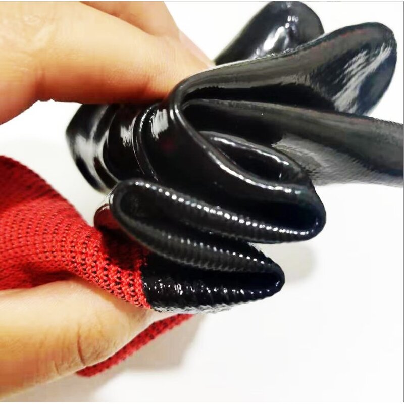 Safety Work Gloves Manufacturer - Nitrile Polyester Shell Coated for Garden Construction Industrial