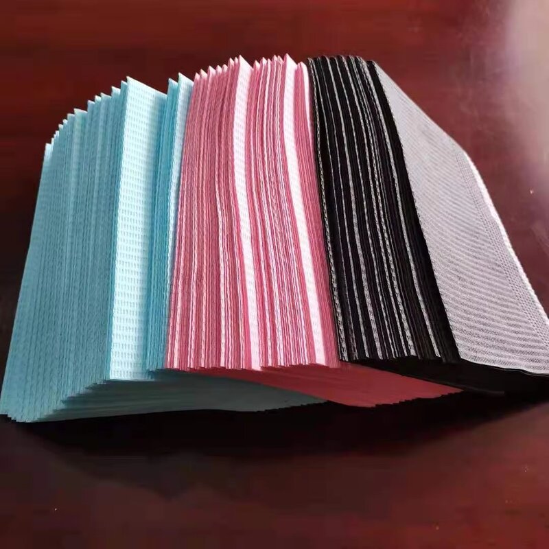 Disposable Dental Bibs Manufacturer - Beauty Salon Nails Colorful Tattoo Pad Waterproof Black Non Woven