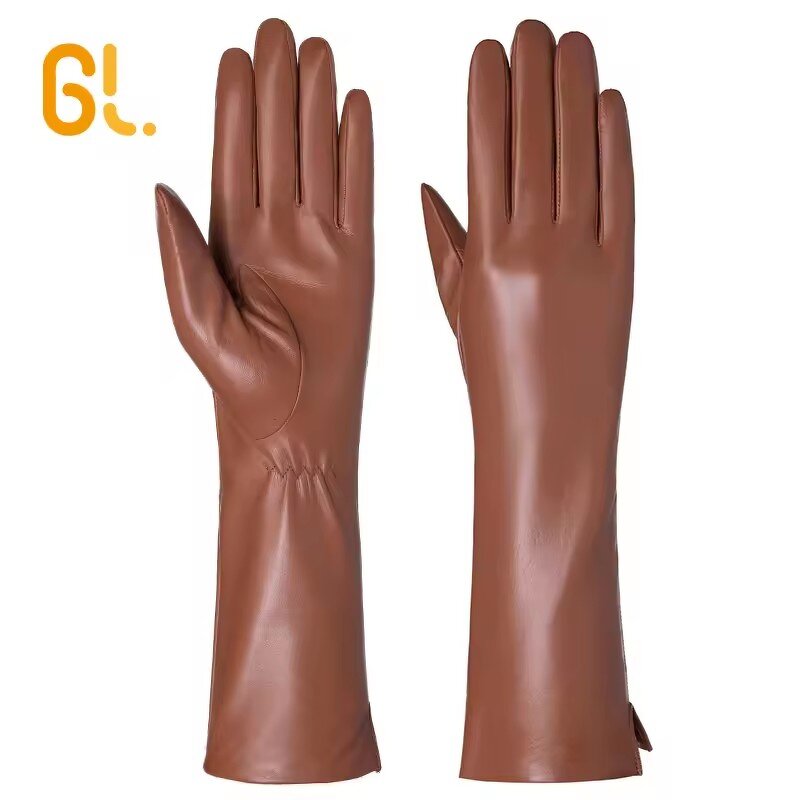Leather Gloves Manufacturer - Rabbitfur Lining Bike Driving Black Fashion Suede