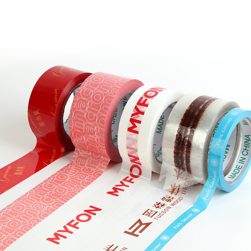 Packing Tape Manufacturer - Bopp Custom Logo Printed Transparent Fragile Shipping Adhesive Jumbo Roll