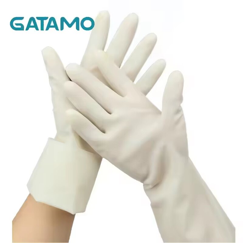 Disposable Gloves Manufacturer - Safe Durable for Household Kitchen Cleaning Dish Washing Long Green Rubber Latex Nitrile