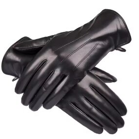 Leather Gloves Manufacturer - Black Women Winter Driving Wool Lining Genuine Lambskin for Ladies
