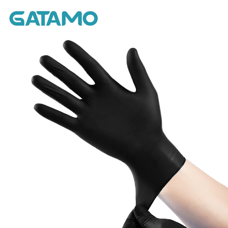 Disposable Nitrile Gloves Manufacturer - Wholesale Guantes De Nitrilo Black Examination Cleaning Powder Free
