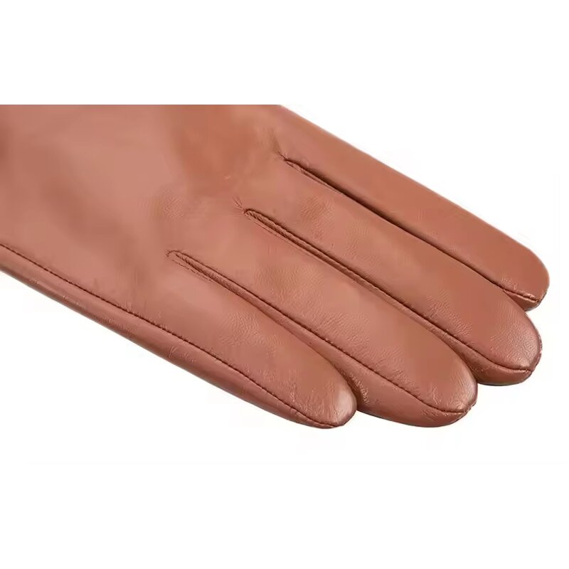 Leather Gloves Manufacturer - Luxury Women's Winter Genuine Sheepskin Warm Fashion