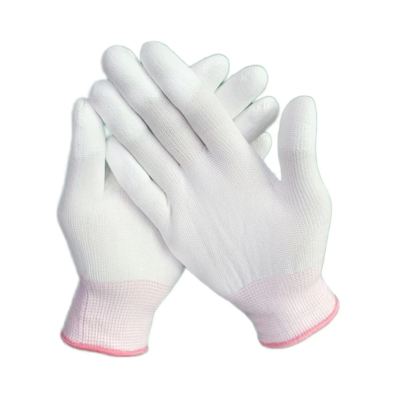 Safety Gloves Manufacturer - Factory Direct White Nylon Knitting Breathable Wear-Resistant for Gardening Work