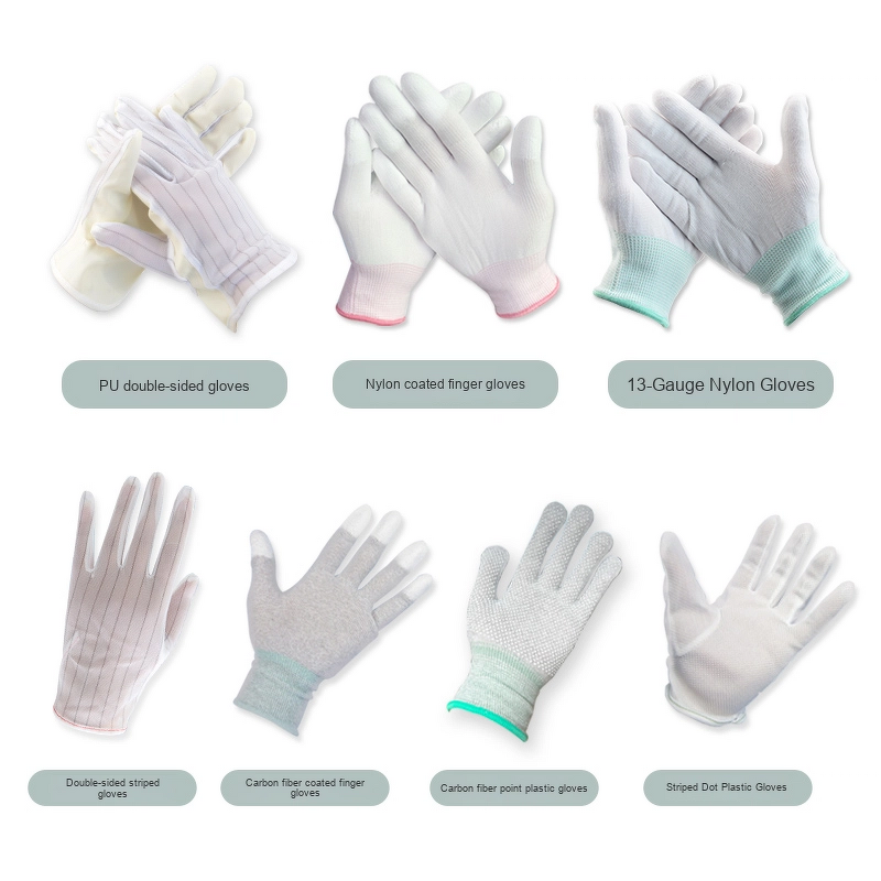 Anti-Static Nylon Gloves Manufacturer - 10 Pairs Coated Protective Breathable Wear-Resistant for Electronic Factory Workshop