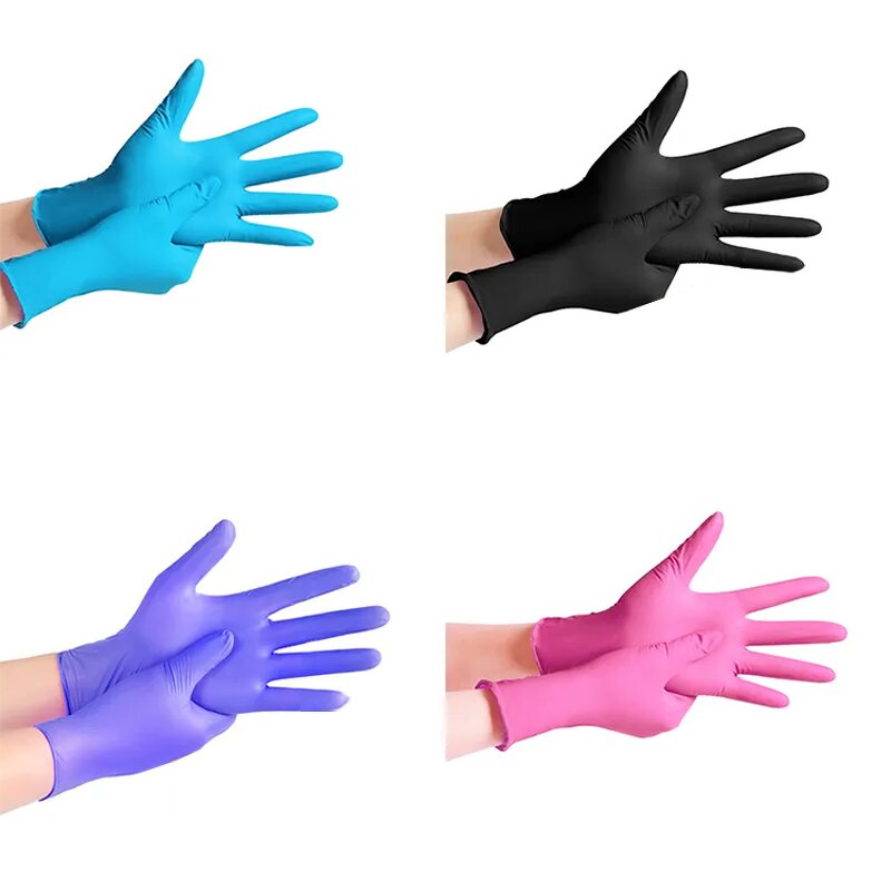 Disposable Nitrile Gloves Manufacturer - Stretchy Multi-Colored for Healthcare Tattooing Water Proof Vinyl Rubber