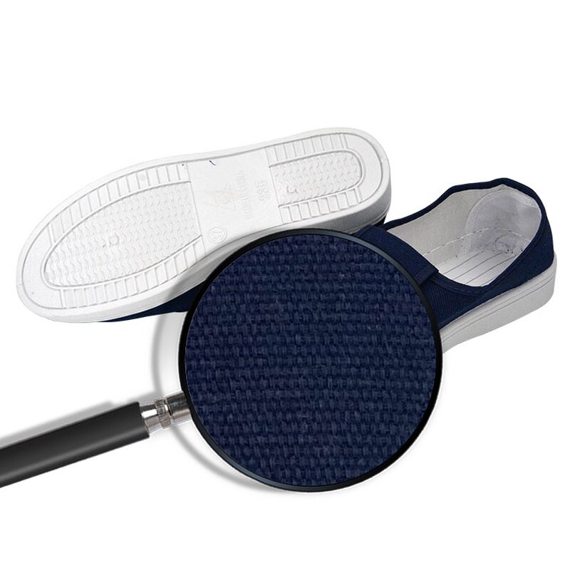 Canvas Safety Shoes Manufacturer - Baichen Blue Anti-Static with Soft PVC Bottom for Foot Protection in Cleanrooms